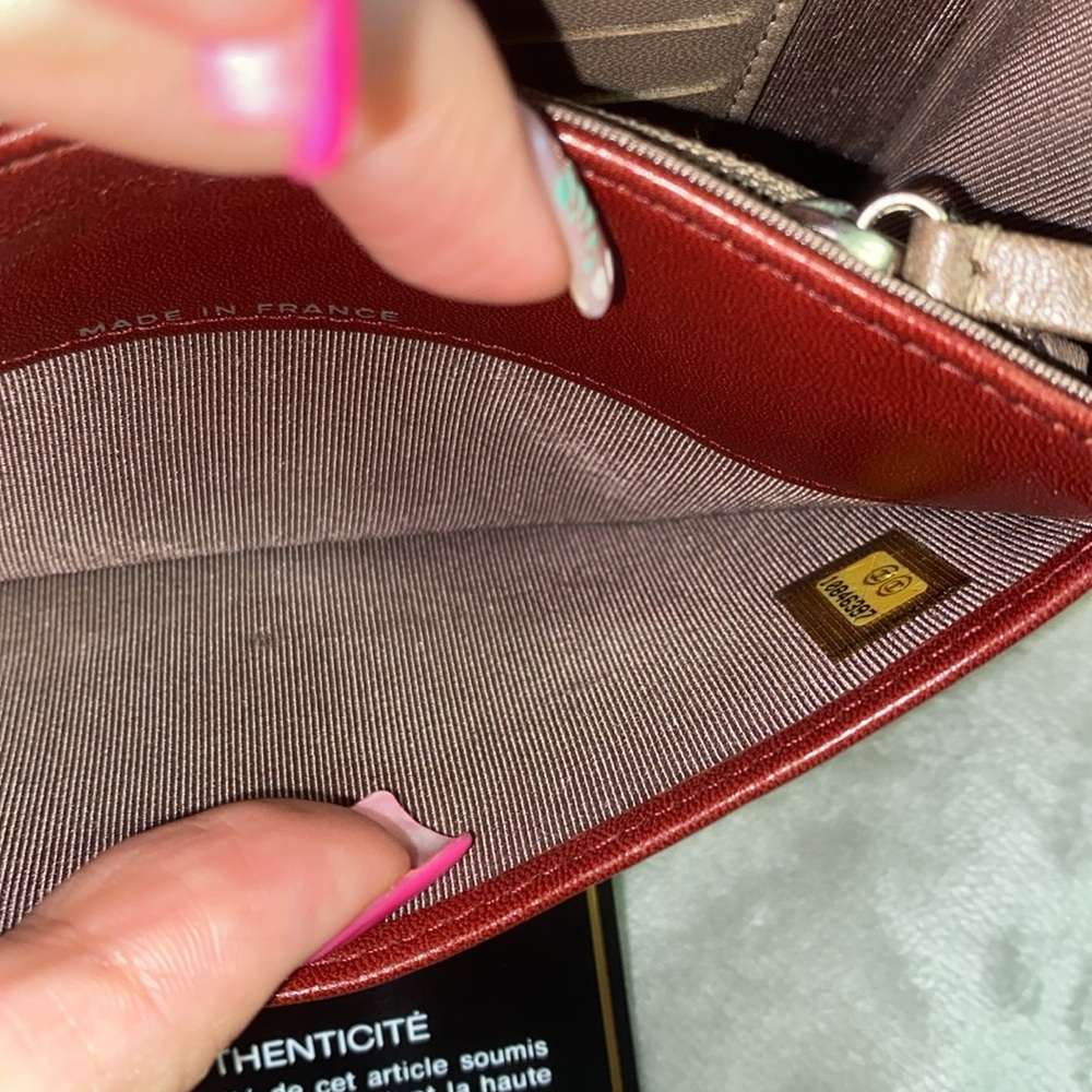 💋 Chanel Lambskin Red quilted Interlocking CC logo wallet - Picture 4 of 6